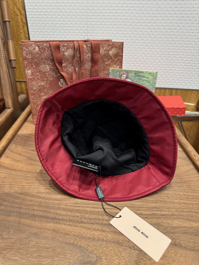 Miu Miu Logo Fisherman's Hat 3 4