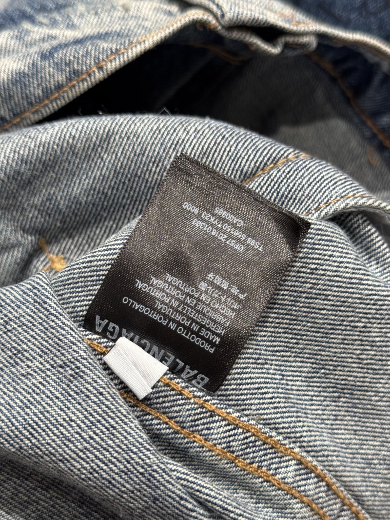Balenciaga Graffiti-Print Distressed Denim Jacket 8