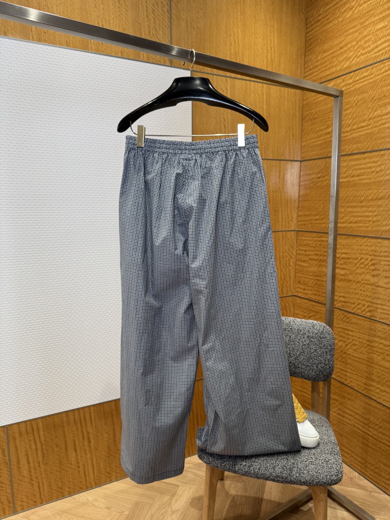Balenciaga Plaid Drawstring Casual Pants 1