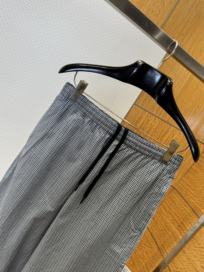 Balenciaga Plaid Drawstring Casual Pants 2