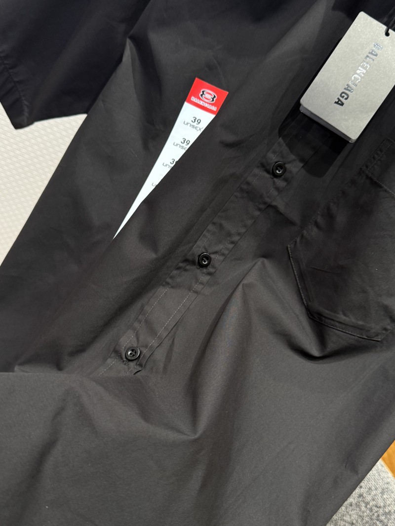 Balenciaga Label Print Short-Sleeve Shirt 4