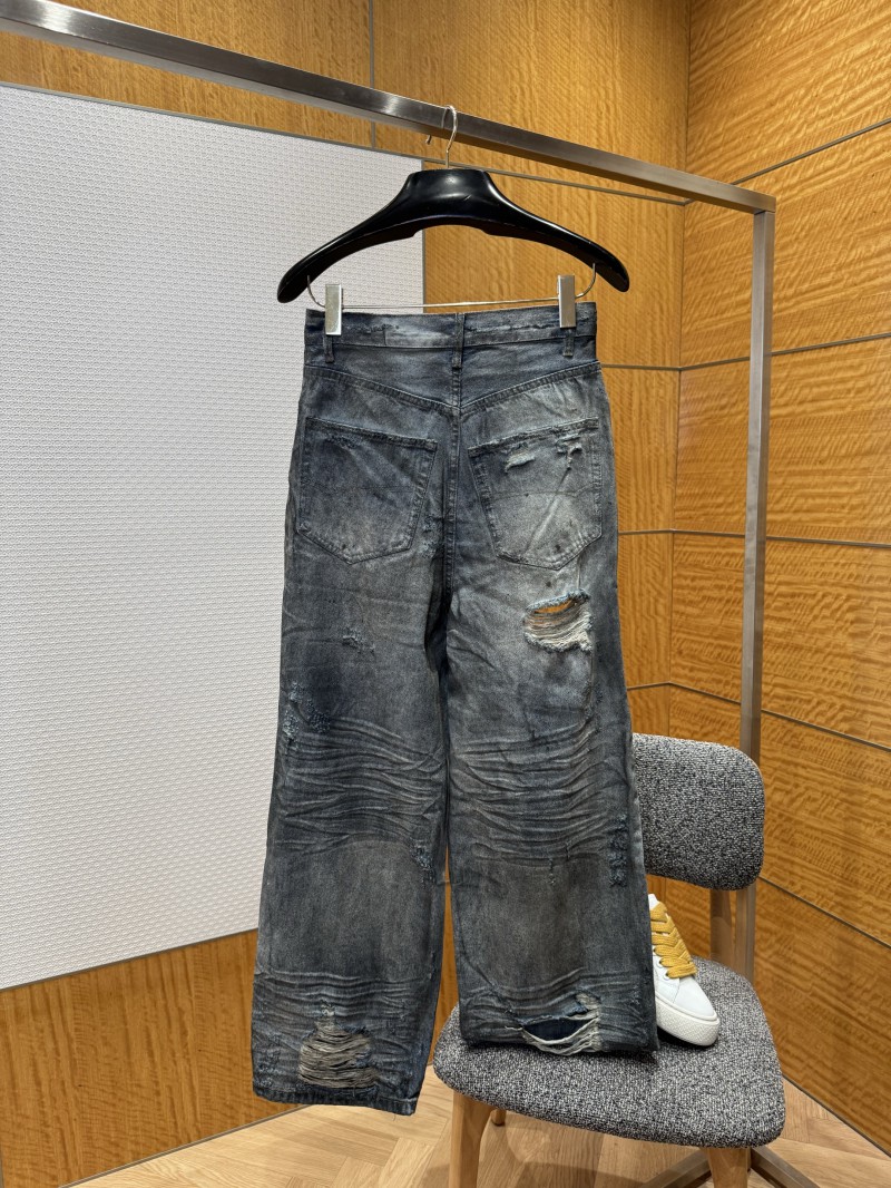 Balenciaga Distressed Ripped Jeans 1