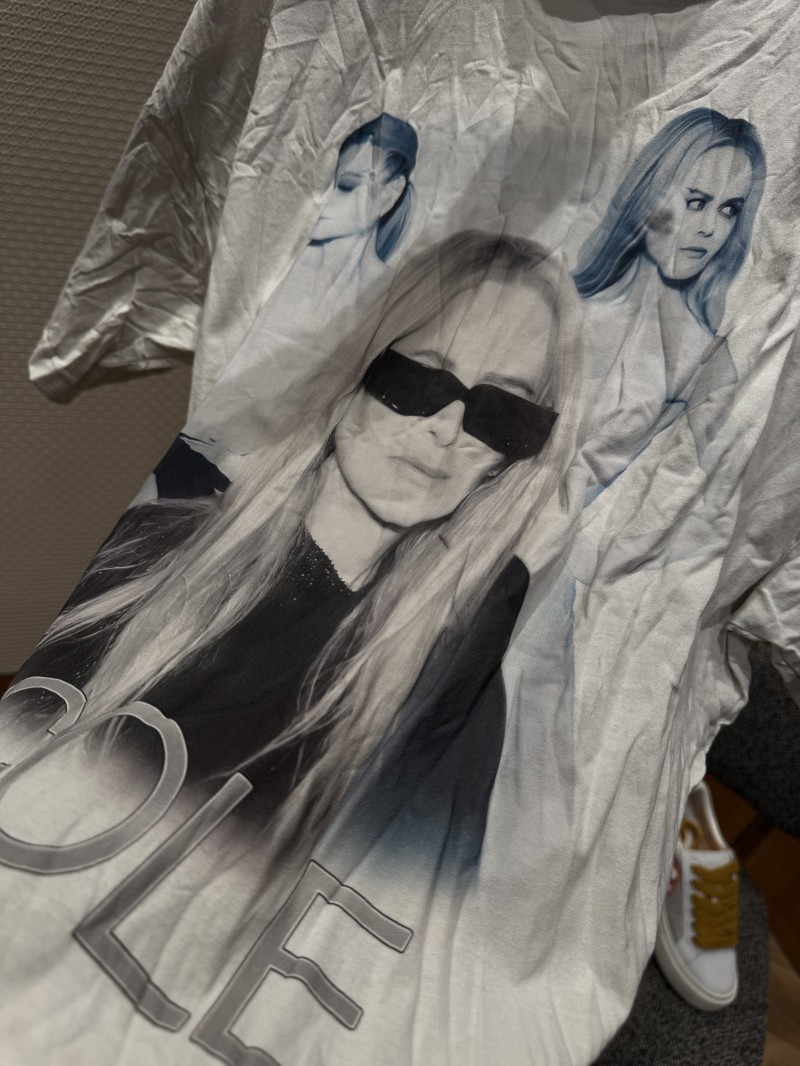 Balenciaga Pleated Portrait Print Short-Sleeve T-Shirt 4