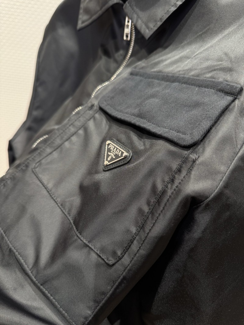 Prada Nylon Pocket Triangle Label Zipper Jacket 4