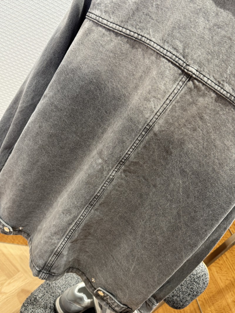 Prada Solid Color Single-Breasted Casual Denim Jacket 7