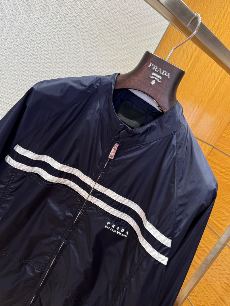 Prada Color-Blocked Printed Long-Sleeve Jacket 2