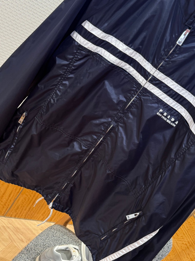 Prada Color-Blocked Printed Long-Sleeve Jacket 3