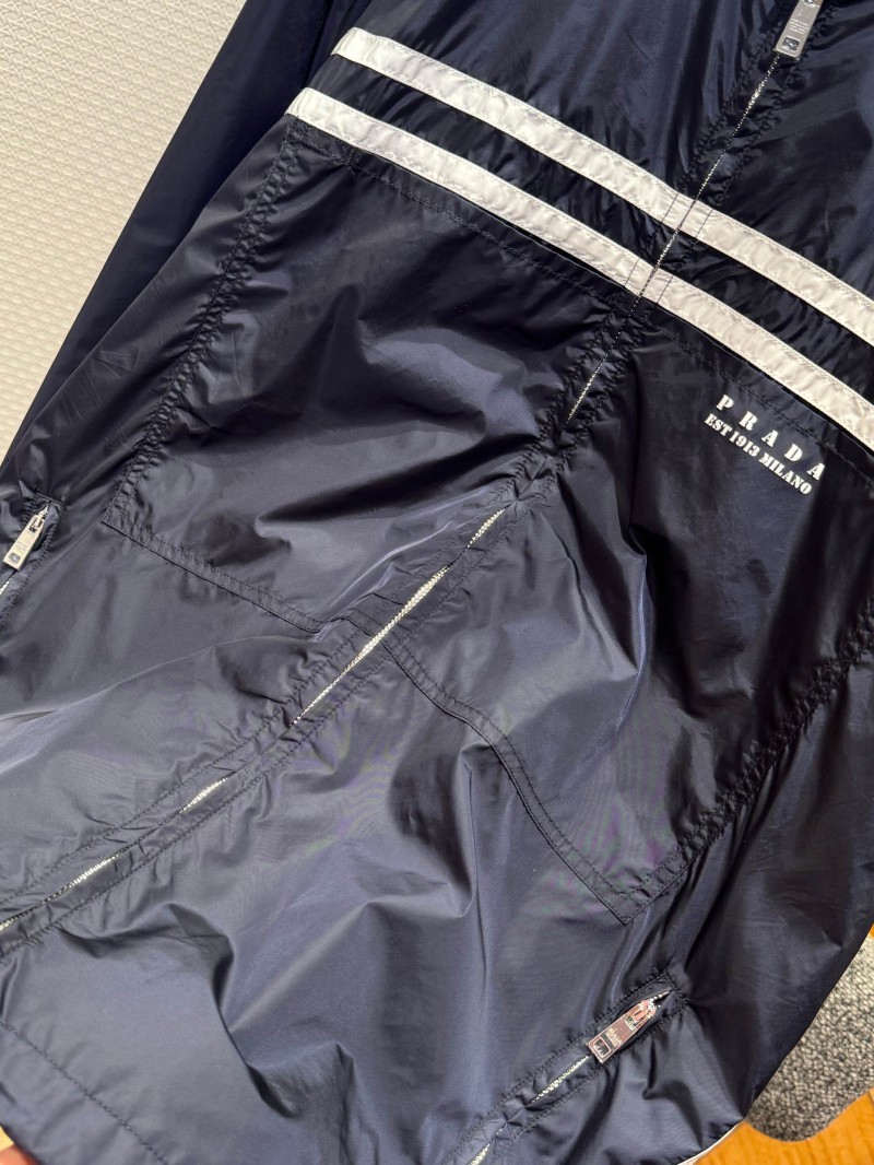 Prada Color-Blocked Printed Long-Sleeve Jacket 7