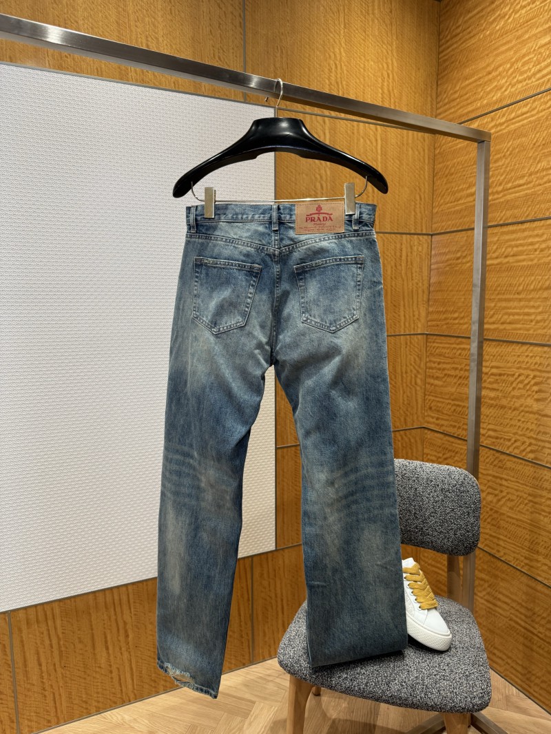 Prada Washed Distressed Jeans 1