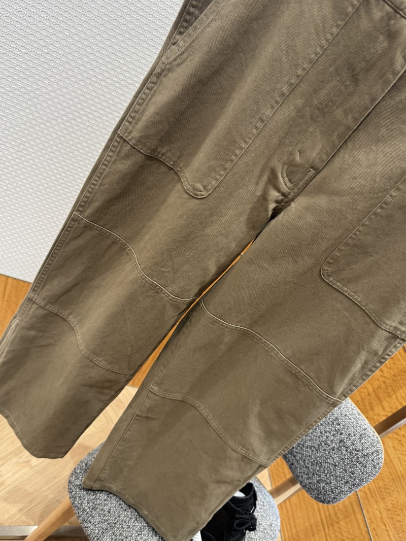 Prada Wide-Leg Twill Casual Pants 3
