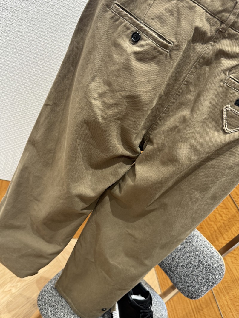 Prada Wide-Leg Twill Casual Pants 7
