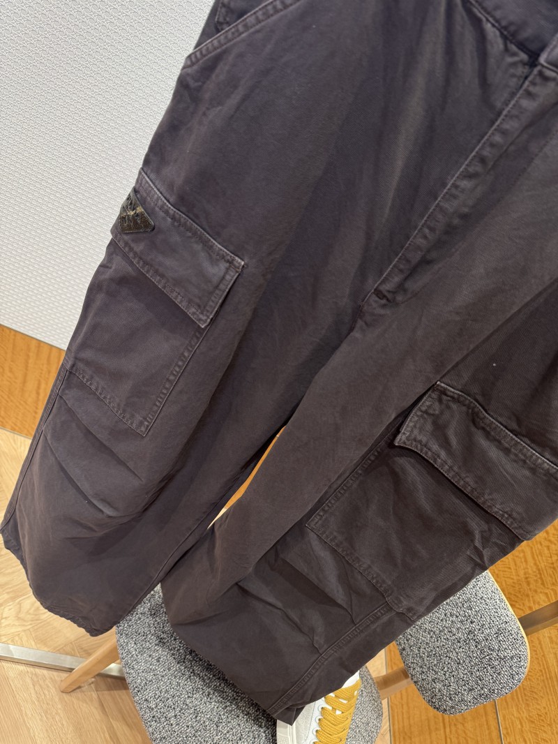 Prada Distressed Triangle Logo Pants 3