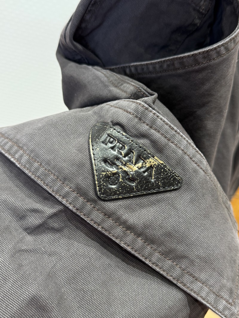 Prada Distressed Triangle Logo Pants 4