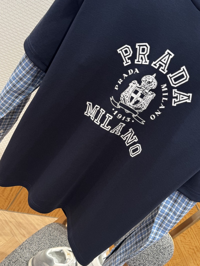 Prada Plaid Patchwork Long Sleeve 3