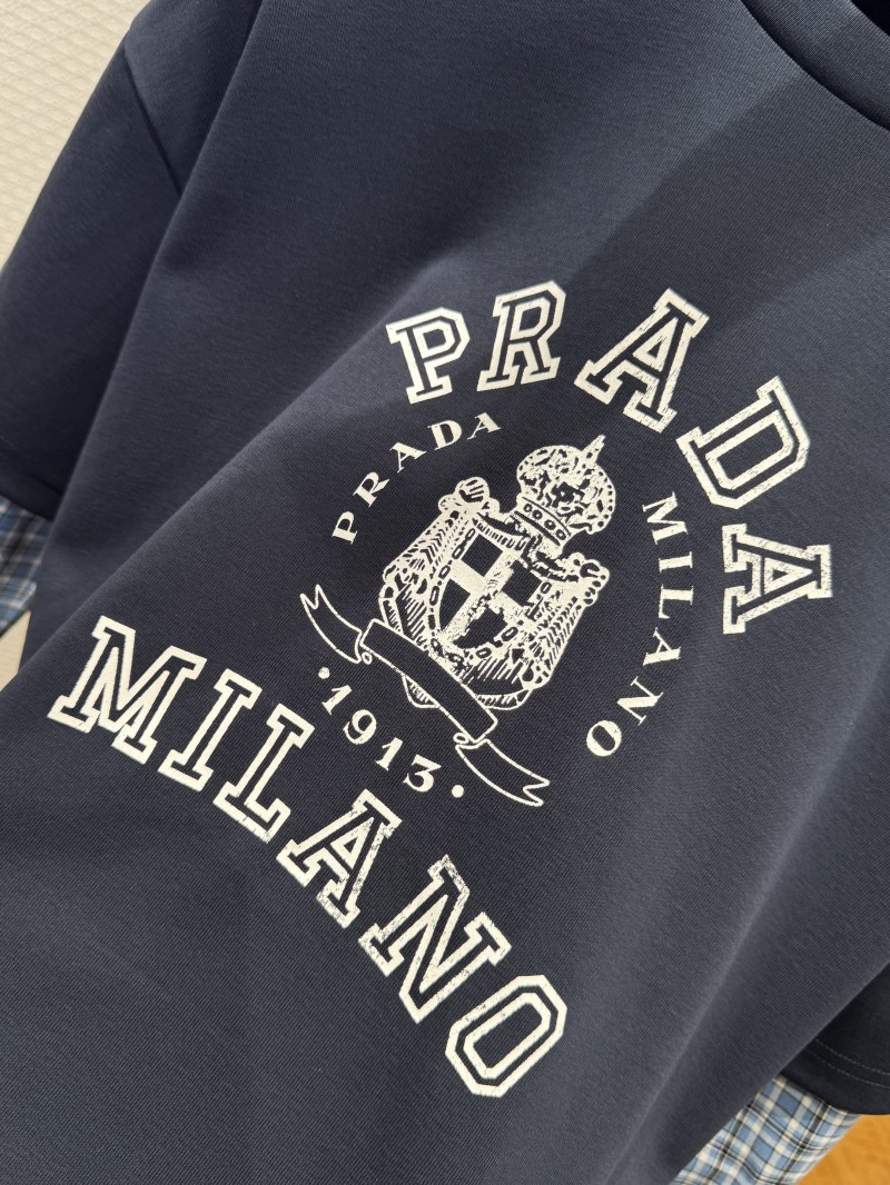 Prada Plaid Patchwork Long Sleeve 4