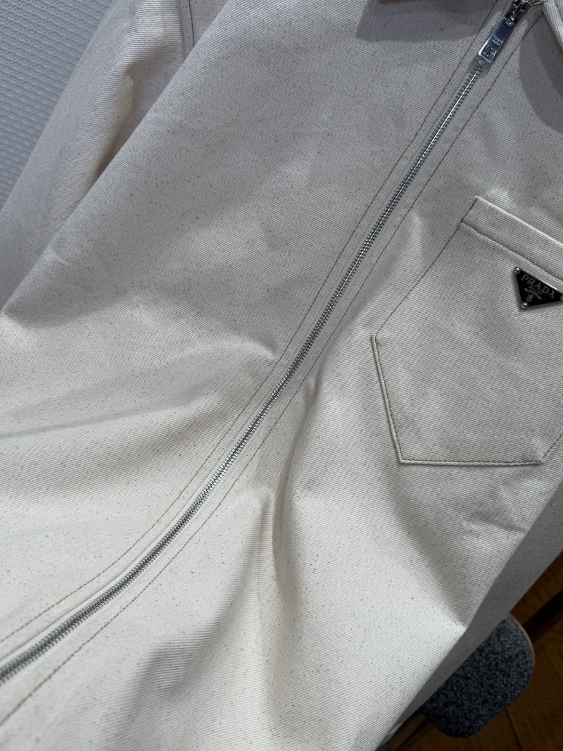 Prada Triangle Logo Zipper Jacket Coat 3