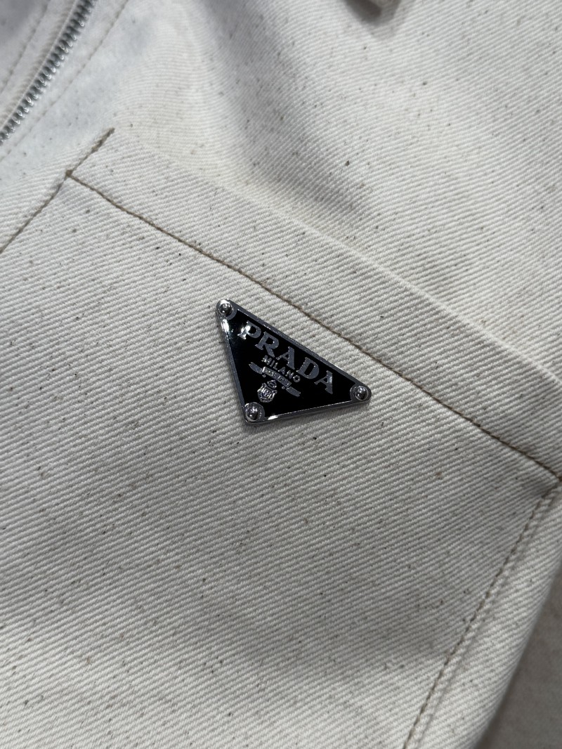 Prada Triangle Logo Zipper Jacket Coat 4