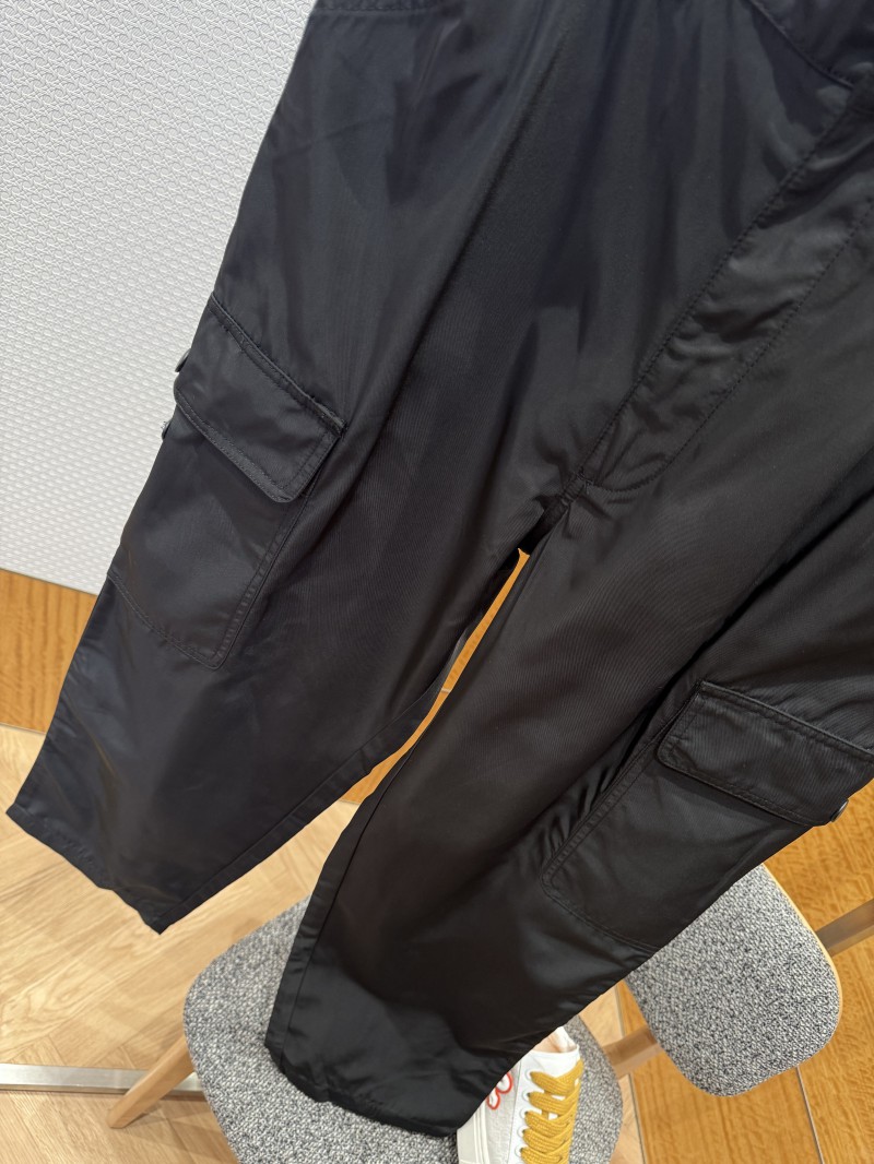 Prada Metal Logo-Embellished Cotton Trousers 3