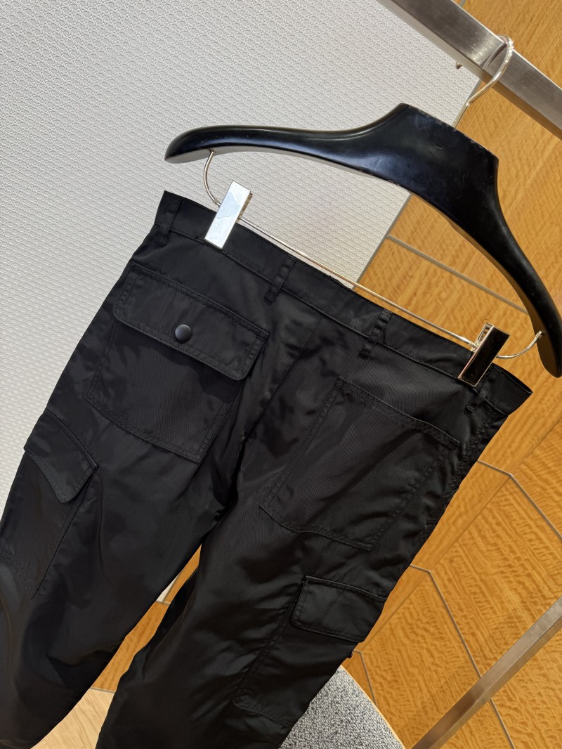 Prada Metal Logo-Embellished Cotton Trousers 5