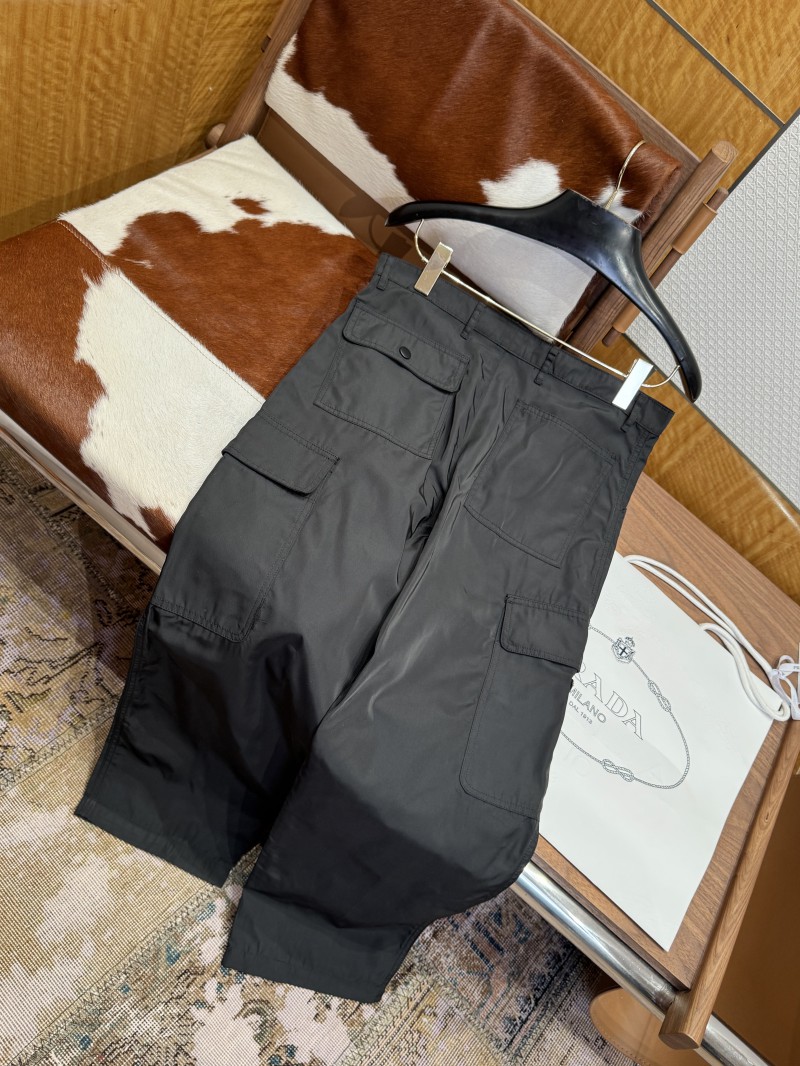 Prada Metal Logo-Embellished Cotton Trousers 7