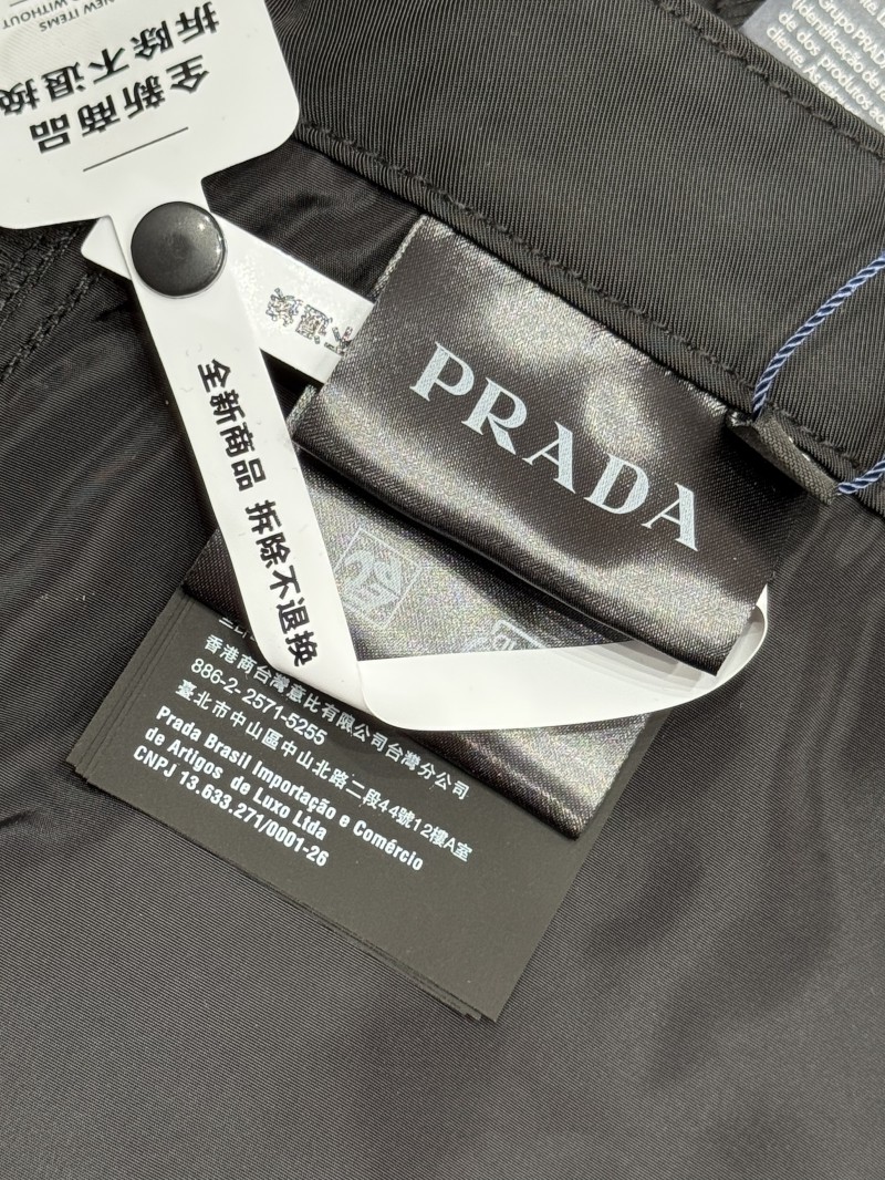 Prada Metal Logo-Embellished Cotton Trousers 8