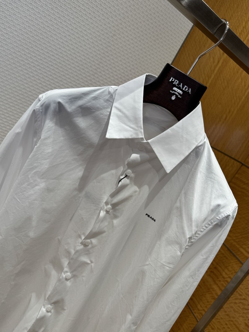 Prada Oxford Cotton Single-Breasted Shirt 2