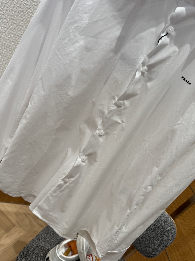 Prada Oxford Cotton Single-Breasted Shirt 3
