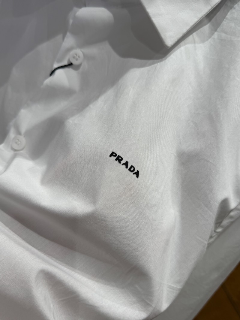 Prada Oxford Cotton Single-Breasted Shirt 5