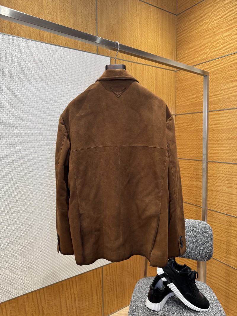 Prada Vintage Distressed Old Money Style Sheepskin Jacket 1