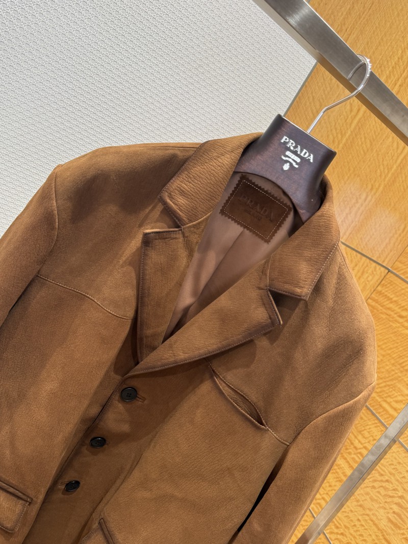 Prada Vintage Distressed Old Money Style Sheepskin Jacket 2
