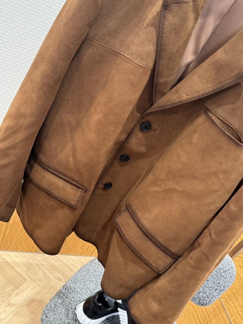 Prada Vintage Distressed Old Money Style Sheepskin Jacket 3