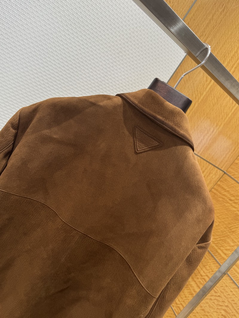 Prada Vintage Distressed Old Money Style Sheepskin Jacket 7