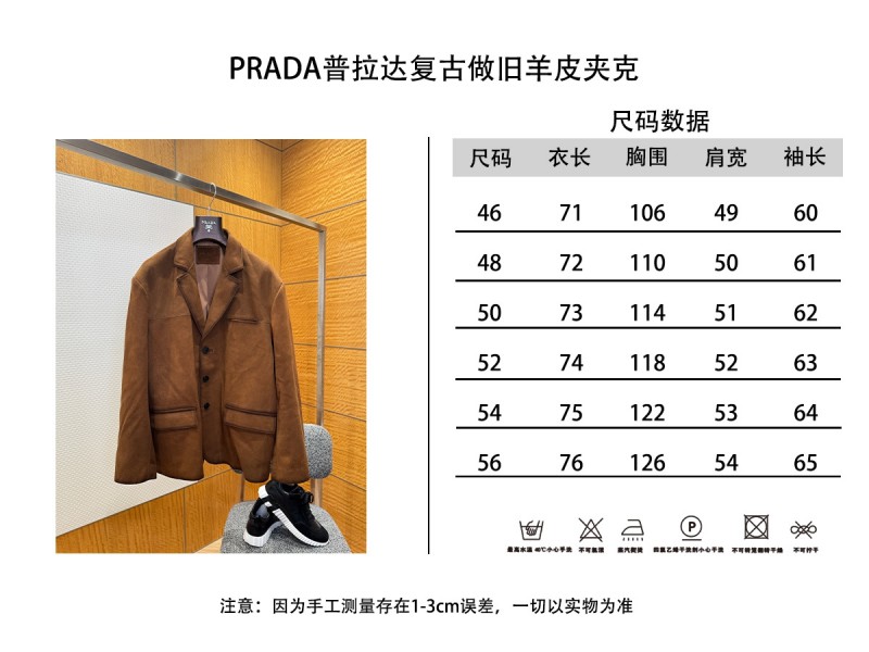 Prada Vintage Distressed Old Money Style Sheepskin Jacket 9