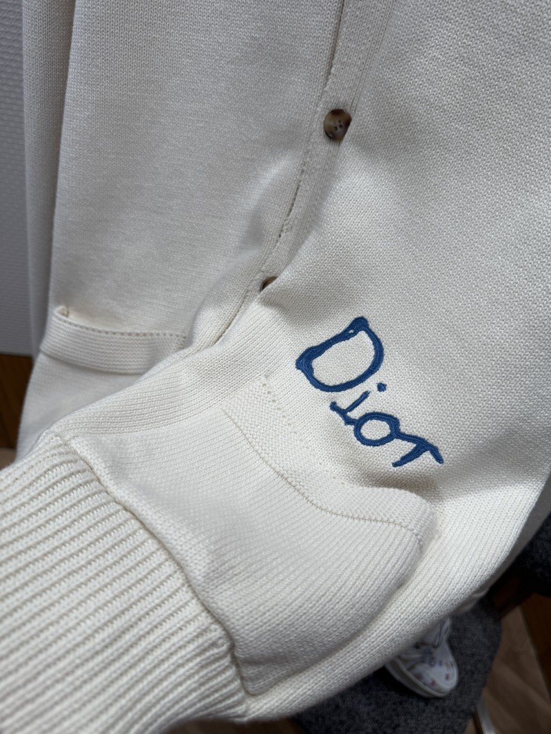 Dior Embroidered Cotton-Blend Button-Down Cardigan 2