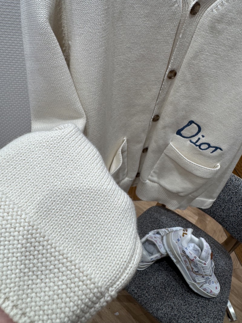 Dior Embroidered Cotton-Blend Button-Down Cardigan 3