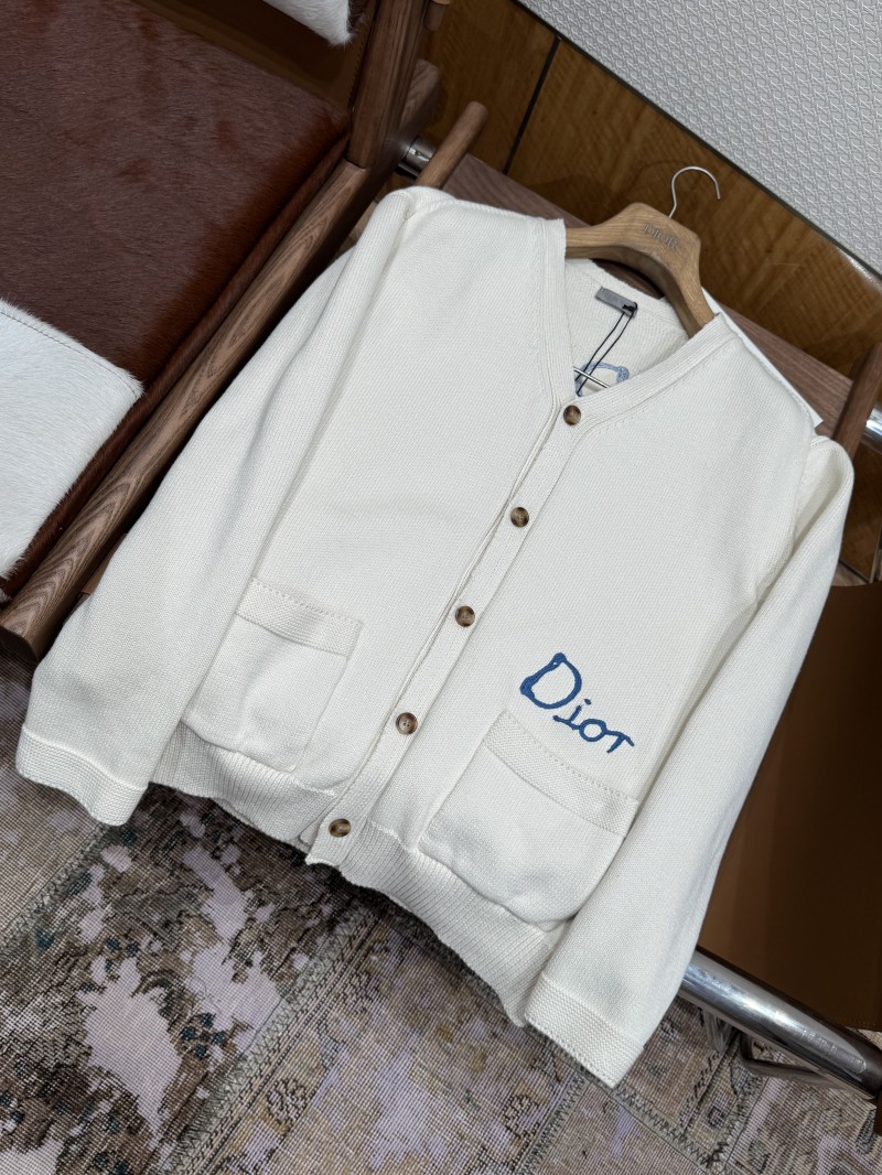 Dior Embroidered Cotton-Blend Button-Down Cardigan 6