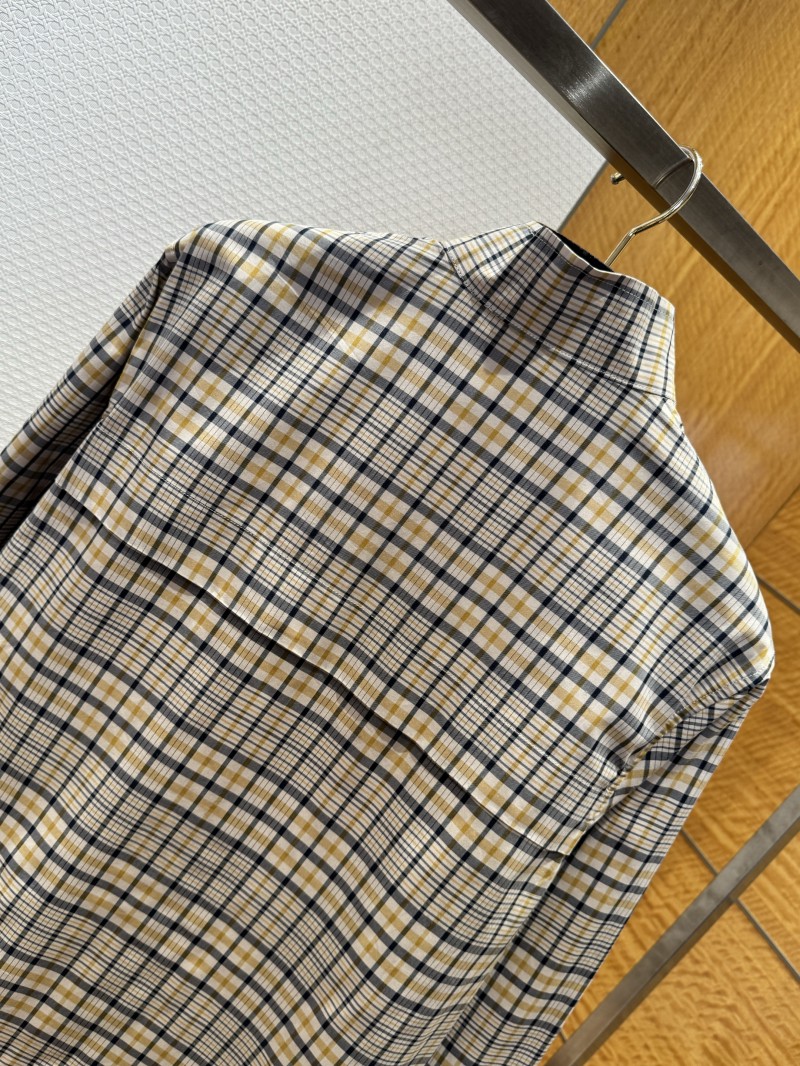 Dior Checkered Stand Collar Embroidered Long-Sleeve Jacket Coat 6