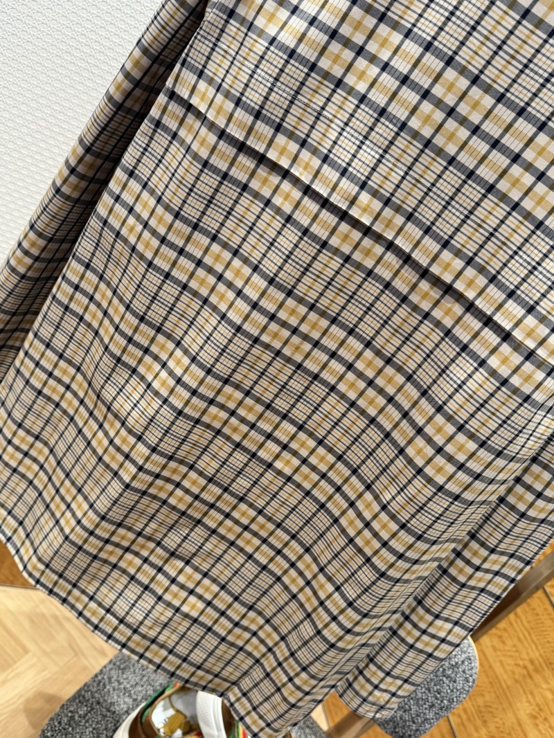 Dior Checkered Stand Collar Embroidered Long-Sleeve Jacket Coat 7