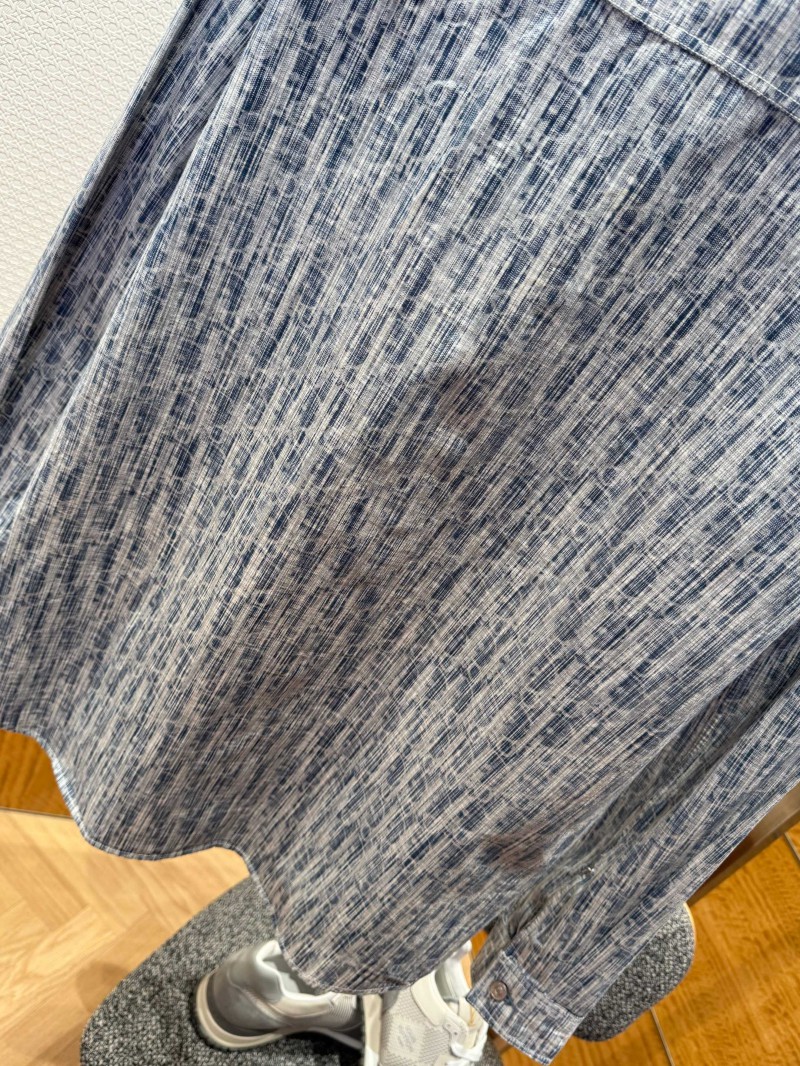 Dior All-Over Print Denim Lapel Collar Shirt 6
