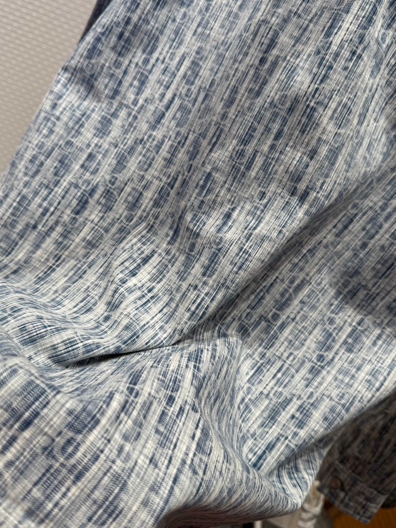Dior All-Over Print Denim Lapel Collar Shirt 7