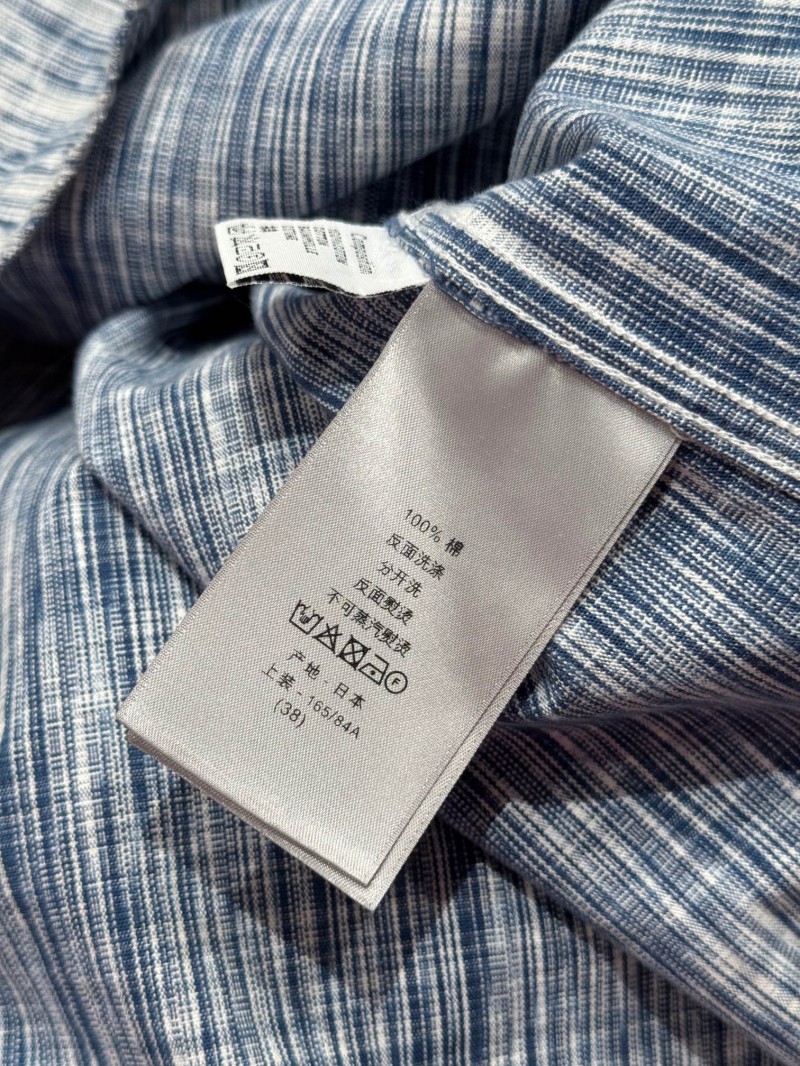 Dior All-Over Print Denim Lapel Collar Shirt 8