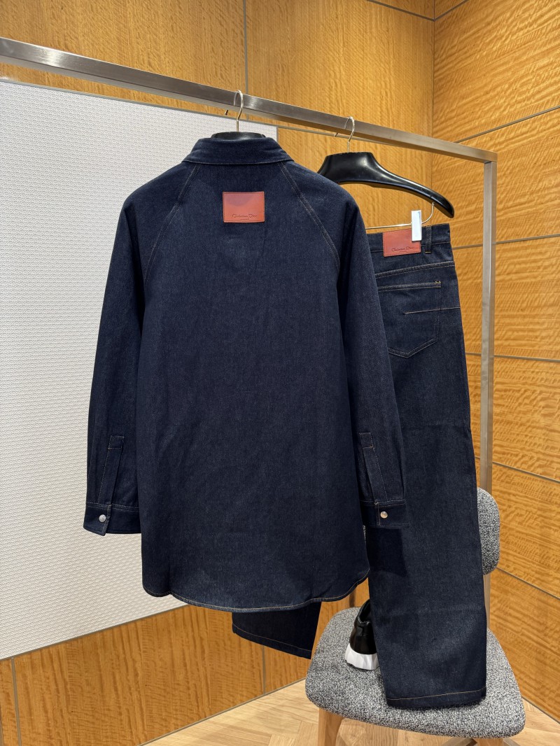 Dior Pocket Leather Label Denim Set 1