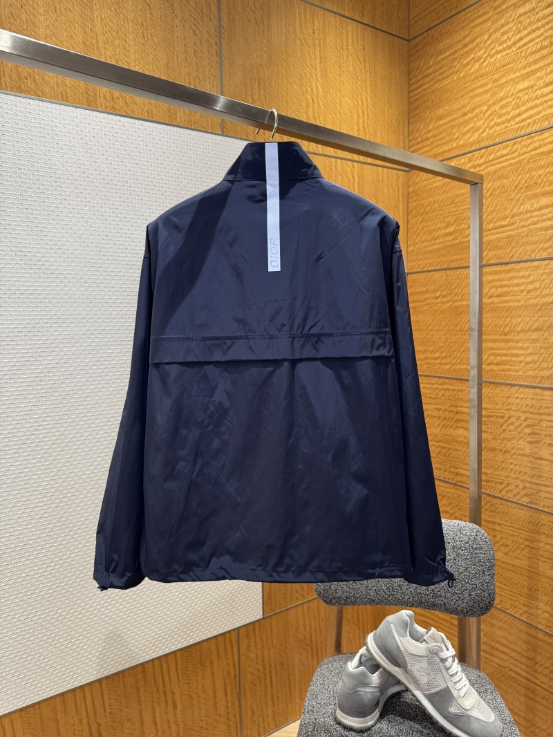 Dior Embroidered Solid Color Zipper Jacket 1