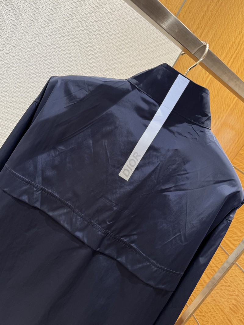 Dior Embroidered Solid Color Zipper Jacket 6