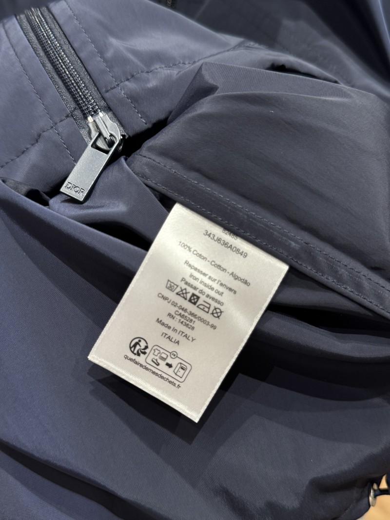 Dior Embroidered Solid Color Zipper Jacket 8