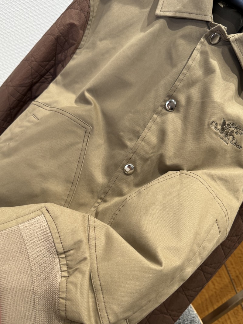 Dior Cotton Twill Embroidered Jacket Coat 4