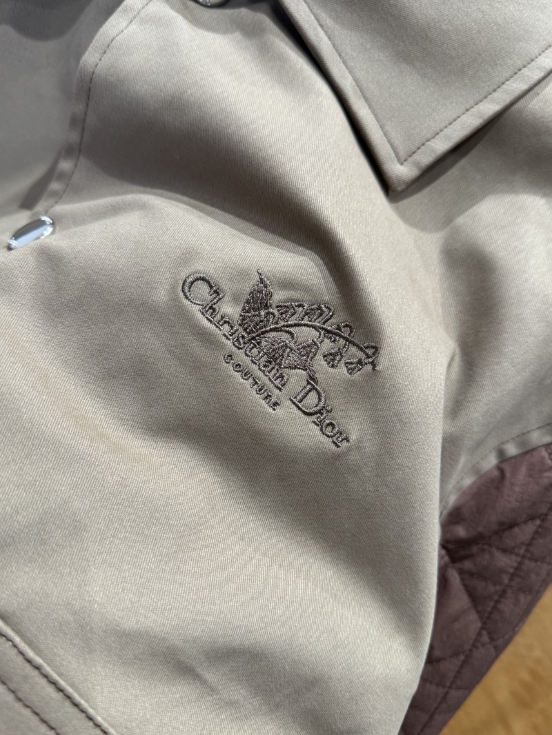Dior Cotton Twill Embroidered Jacket Coat 5