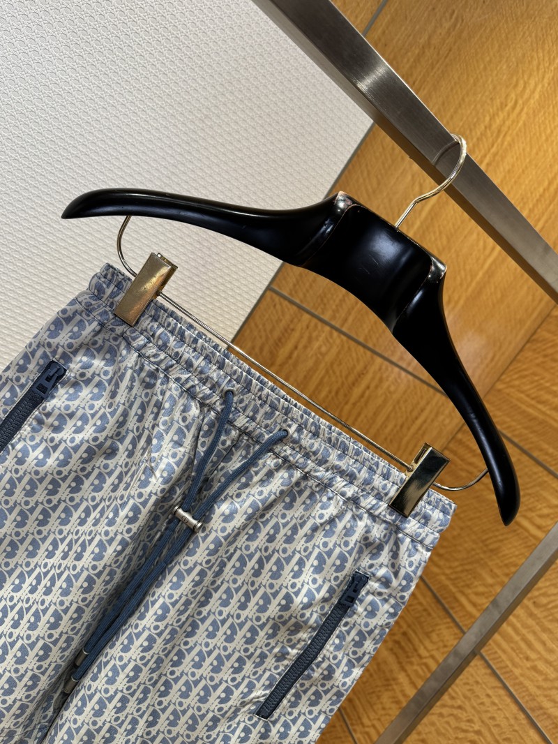 Dior Blue Taffeta Jacquard Shorts 2