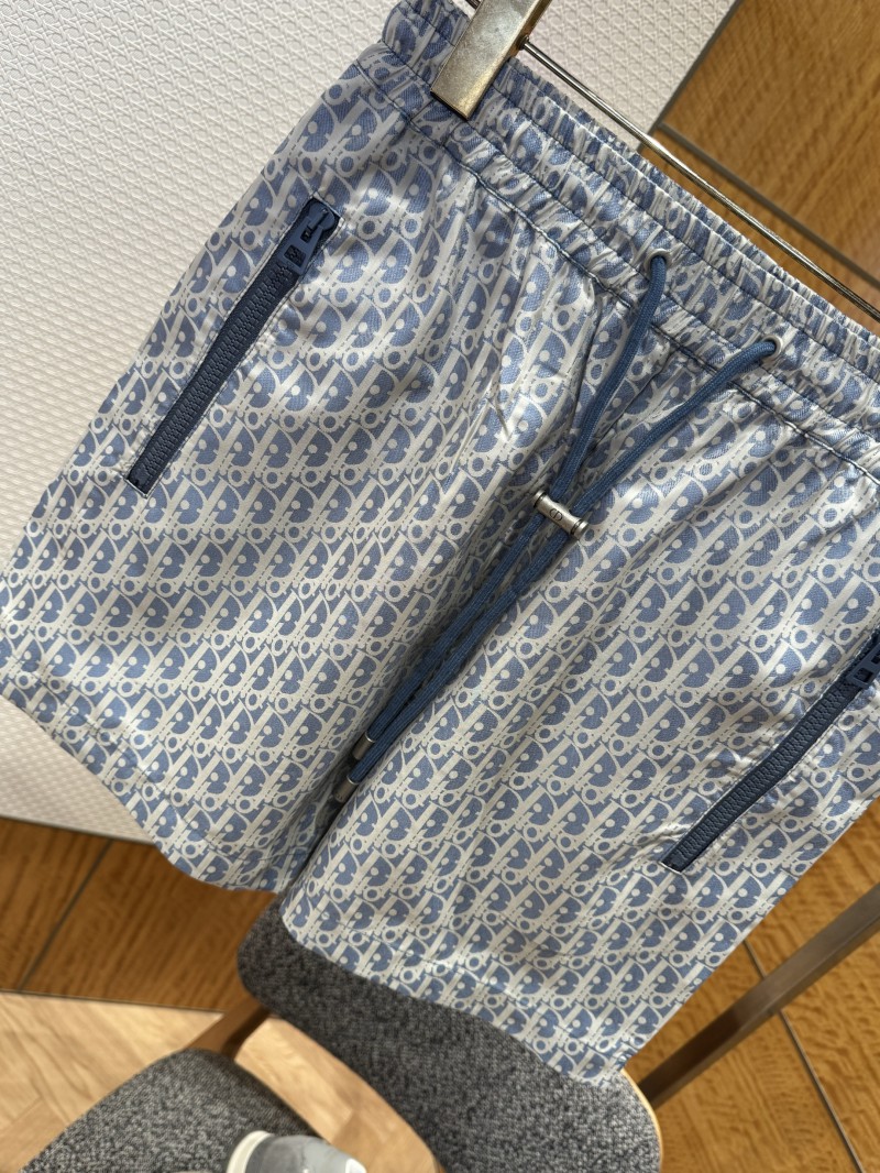 Dior Blue Taffeta Jacquard Shorts 3