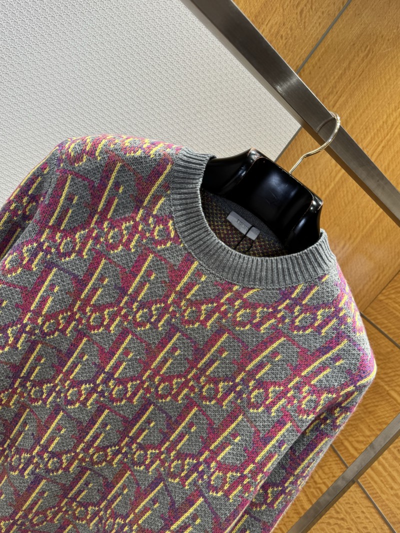 Dior All-Over Print Crew Neck Knit Pullover 2